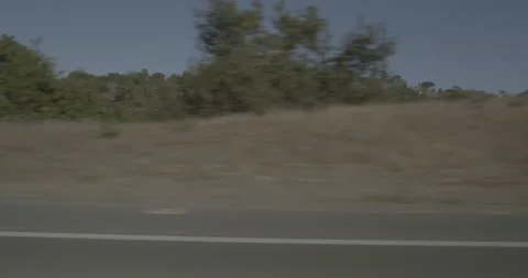 Side left driving plate - Highway 1 at Mile 51, Cambria Stock Footage 294942174