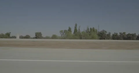 Side left driving plate - Highway 180 at Rio Vista Avenue, Riverbend Stock Footage 295198075