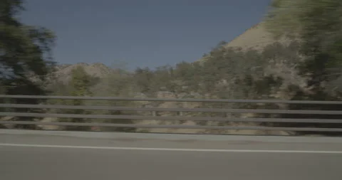 Side left driving plate - Highway 180 at Mile 92, Dunlap Stock Footage 295207116