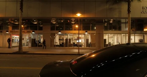 Side left driving plate - Hill St at Sixth Street, Downtown LA Stock Footage 113766821