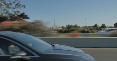 Side left driving plate - Hwy 101 at Perkin Ave, Ventura Stock Footage 102015318