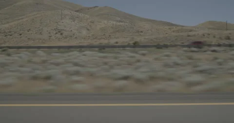 Side left driving plate - I-80 at Mile 243, Lander County Stock Footage 285311692