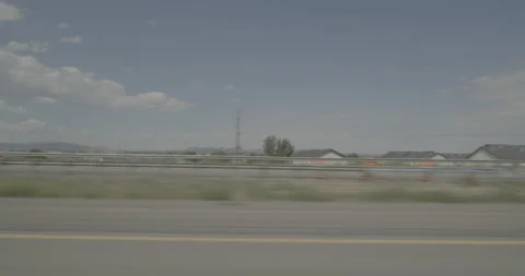 Side left driving plate - I-15 at Mile 60 Cedar City Vídeo Stock 288427597