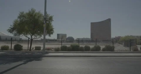 Side left driving plate - Las Vegas Boulevard at Elvis Presley Boulevard, Las Stock Footage 293935008