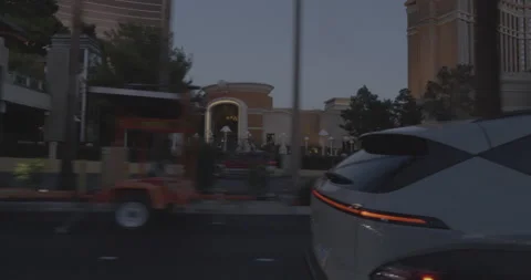 Side left driving plate - Las Vegas Boulevard at Sands Avenue, Las Vegas Stockbeeldmateriaal 294199227