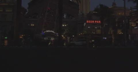 Side left driving plate - Las Vegas Boulevard at Aidrie Street, Las Vegas Stock Footage 294202972