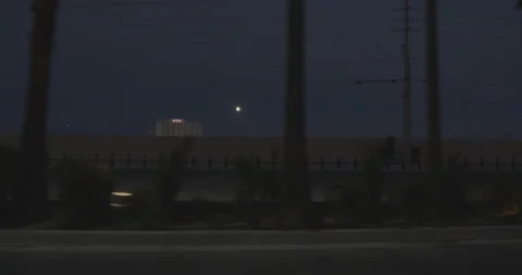 Side left driving plate - Las Vegas Boulevard at Tropicana Avenue, Las Vegas Stock Footage 294204292