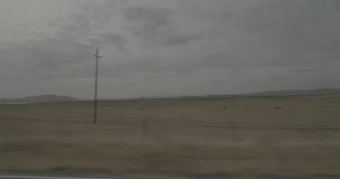 Side left driving plate - Shiloh Road at Mile 10, Birds Landing Vídeo Stock 293327938