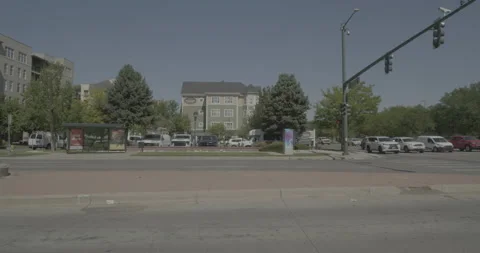 Side left driving plate - Speer Boulevard at Colorado Boulevard Denver Stockbeeldmateriaal 289138302