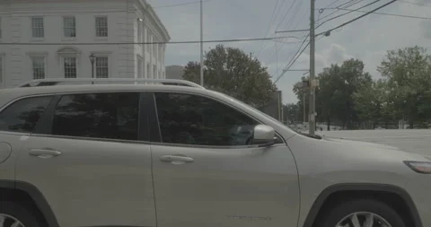Side left driving plate - Sumter Street at Gervais Street, Columbia Stock Footage 285077925
