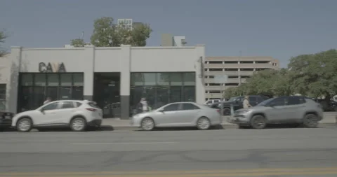 Side left driving plate - West Dean Keaton Street at Guadalupe Street, Austin Stock Footage 253496268