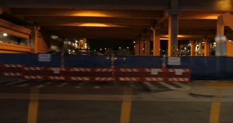 Side left driving plate - World Way at International Arrivals, LAX Stock Footage 113824919