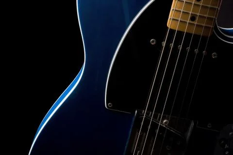 Side Lit Electric Guitar Stock Photos