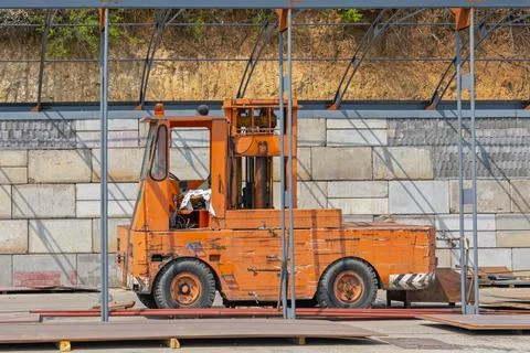 Side Loading Forklift Truck Stock Photos