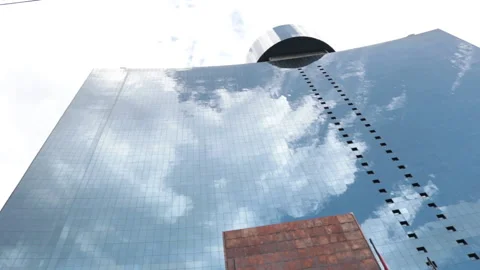 Side low angle shot of Mexico City's World Trade Center Video stock 158715566