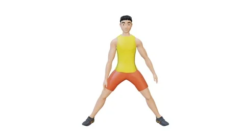 Side Lunge Windmill Stock Footage 235329653