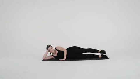 - Side-lying leg raises Stock Footage 314193795