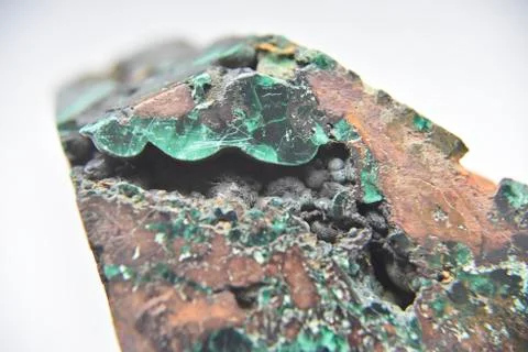 The side of the malachite rock Stock Photos
