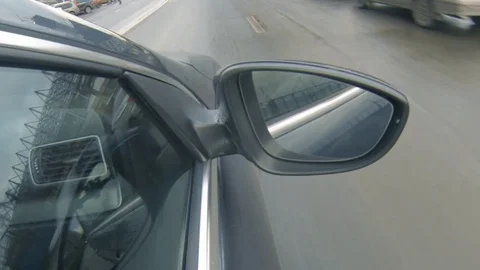 The side mirror of the car. Stock Footage 80506275