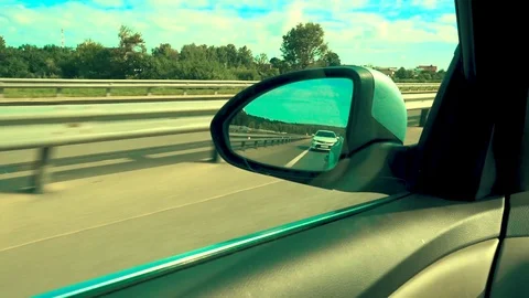 Side mirror of the car Stock Footage 96031150