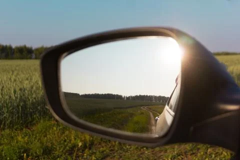 Side mirror of a car Stock Photos