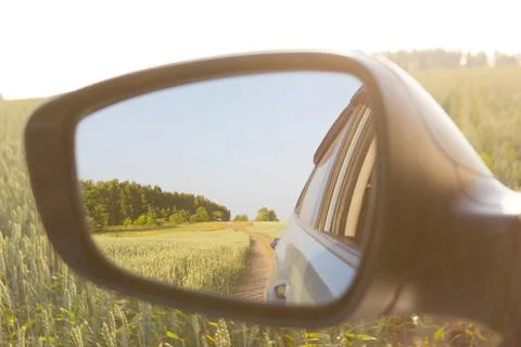 Side mirror of a car Stock Photos