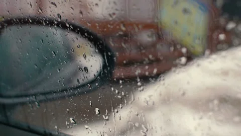 Side mirror of the car. Reflection rear view. Video stock 105066183