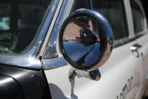Side mirror. Close up Stock Photos