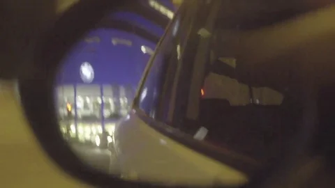 Side Mirror of Mazda 2 through Johannesburg Stock Footage 69149366