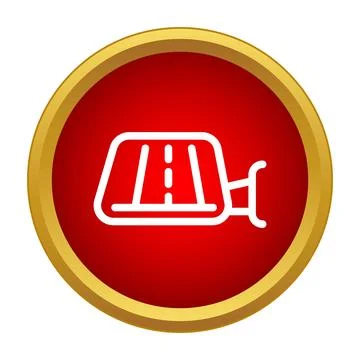 Side mirror reflecting road driving safety icon Stock Illustration