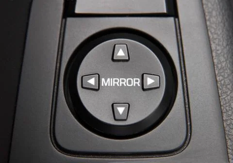 Side mirror switch control Stock Photos