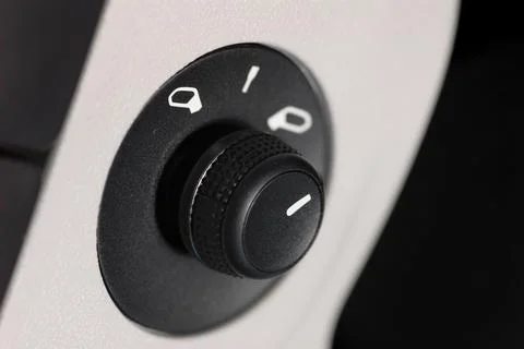 Side mirror switch control Stock Photos