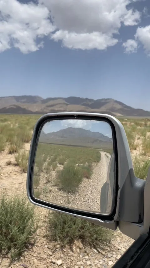 Side mirror with a view Video stock 280126388