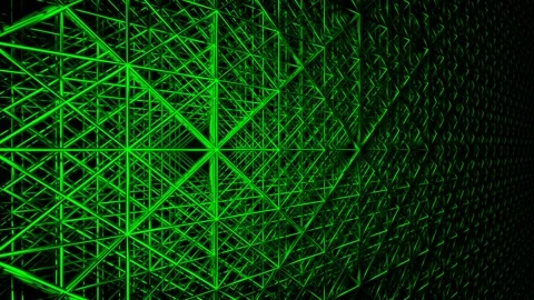 Side Movement on Green Blurred Grate Background VJ Loop in 4K Stock Footage 277093513