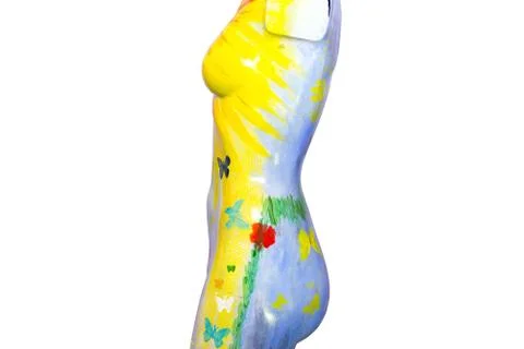 Side of an multi colored mannequin Stock Photos