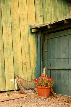 Side of the Old Barn Stock Photos