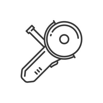 Side or disc, angle grinder isolated handheld tool Stock Illustration