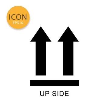 This side up packaging symbol icon isolated flat style. Stock Illustration
