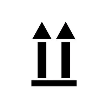 This side up packaging symbol simple flat style icon isolated Stock Illustration