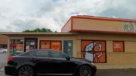 Side Pan in of Little Caesars Stock Footage 143219347