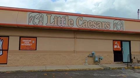 Side Pan out of Little Caesars Stock Footage 143219353