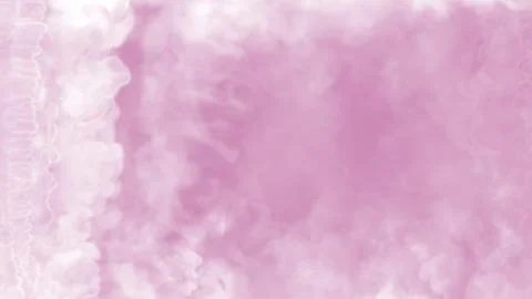 Side pink smoke or clouds fashion frame - abstract 3D rendering Stock Illustration