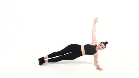 SIDE PLANK Stock Footage 166293519