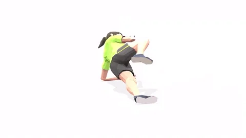 Side plank knee bend yelow Video stock 146958848