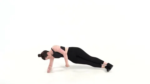 Side plank under reach Stock Footage 166293366