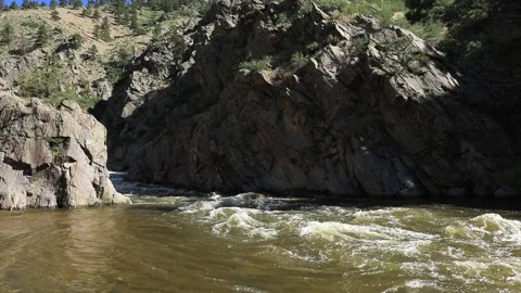 Side Pool in the Rapids Stock Footage 132362291