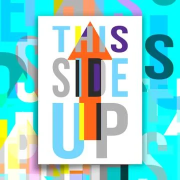 This side UP poster Stock Illustration