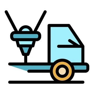 Side printing icon vector flat Stock Illustration