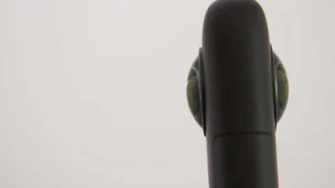 Side profile of 360 camera lenses Stock Footage 132283009