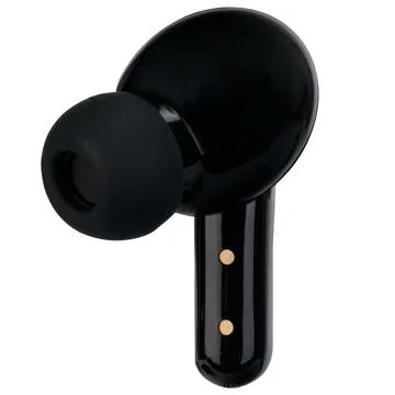 Side Profile of Black Wireless Earbud Stock Photos